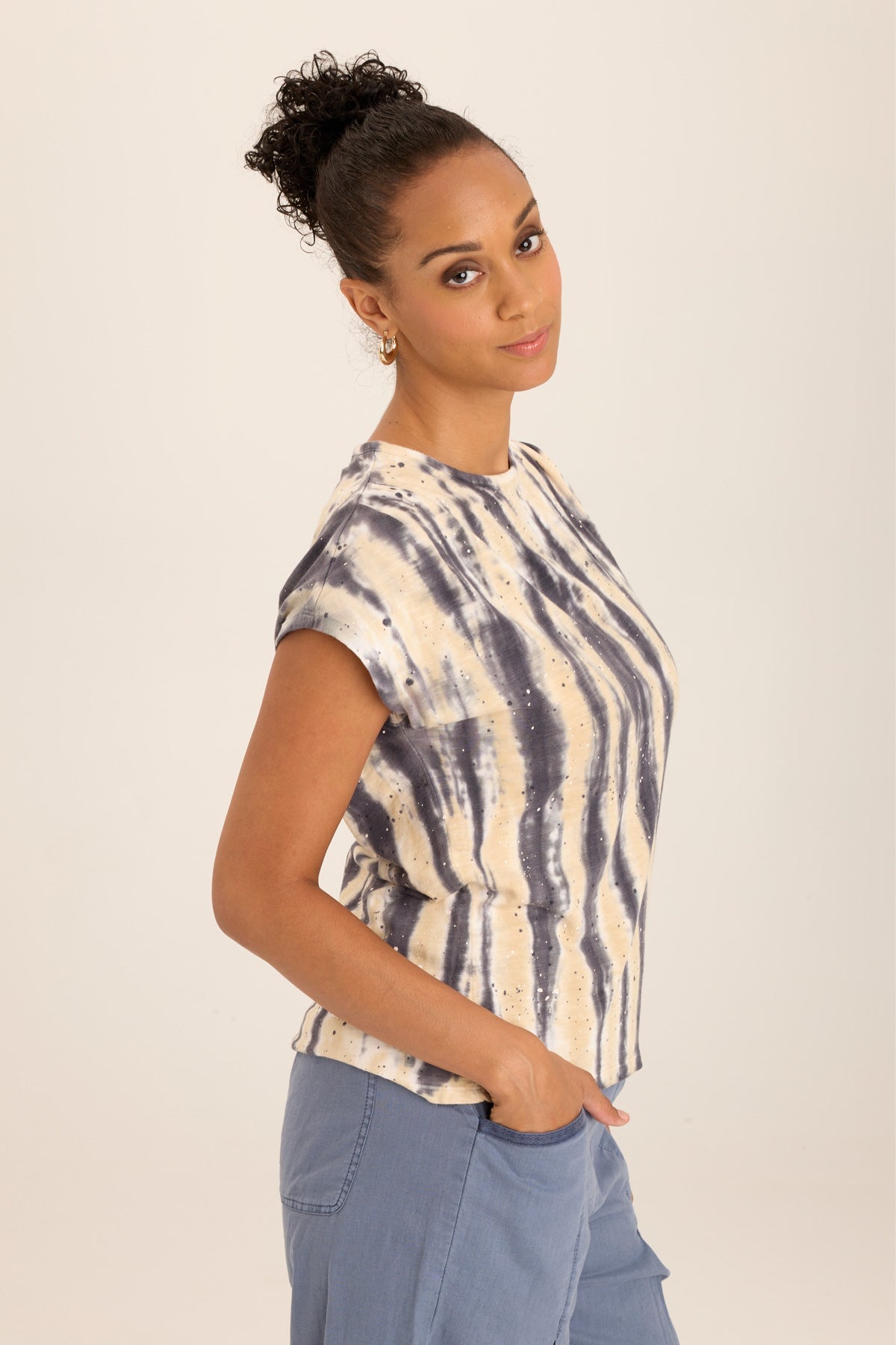 Wearables Arwen Soft Jersey Mock Neck Tee 
