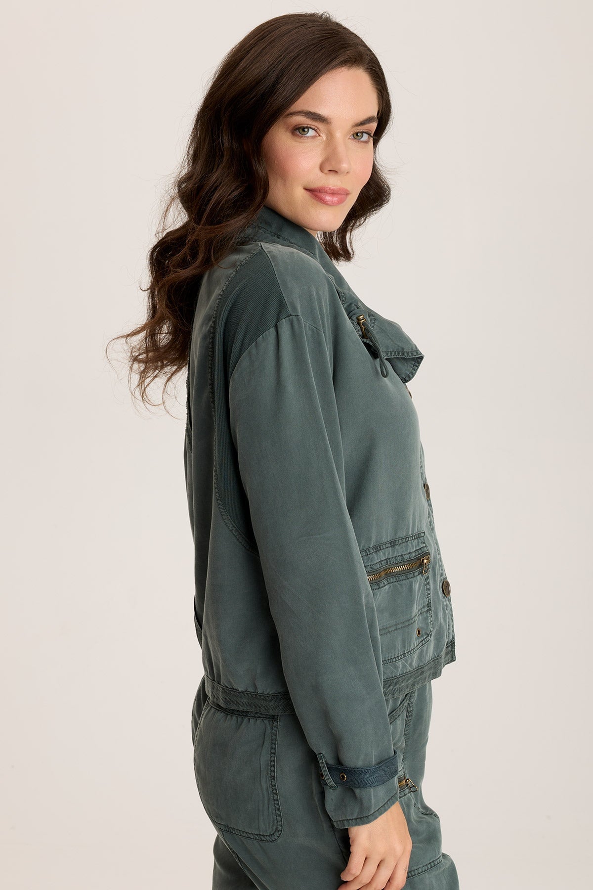 XCVI Oziel Twill Relaxed Utility Jacket 