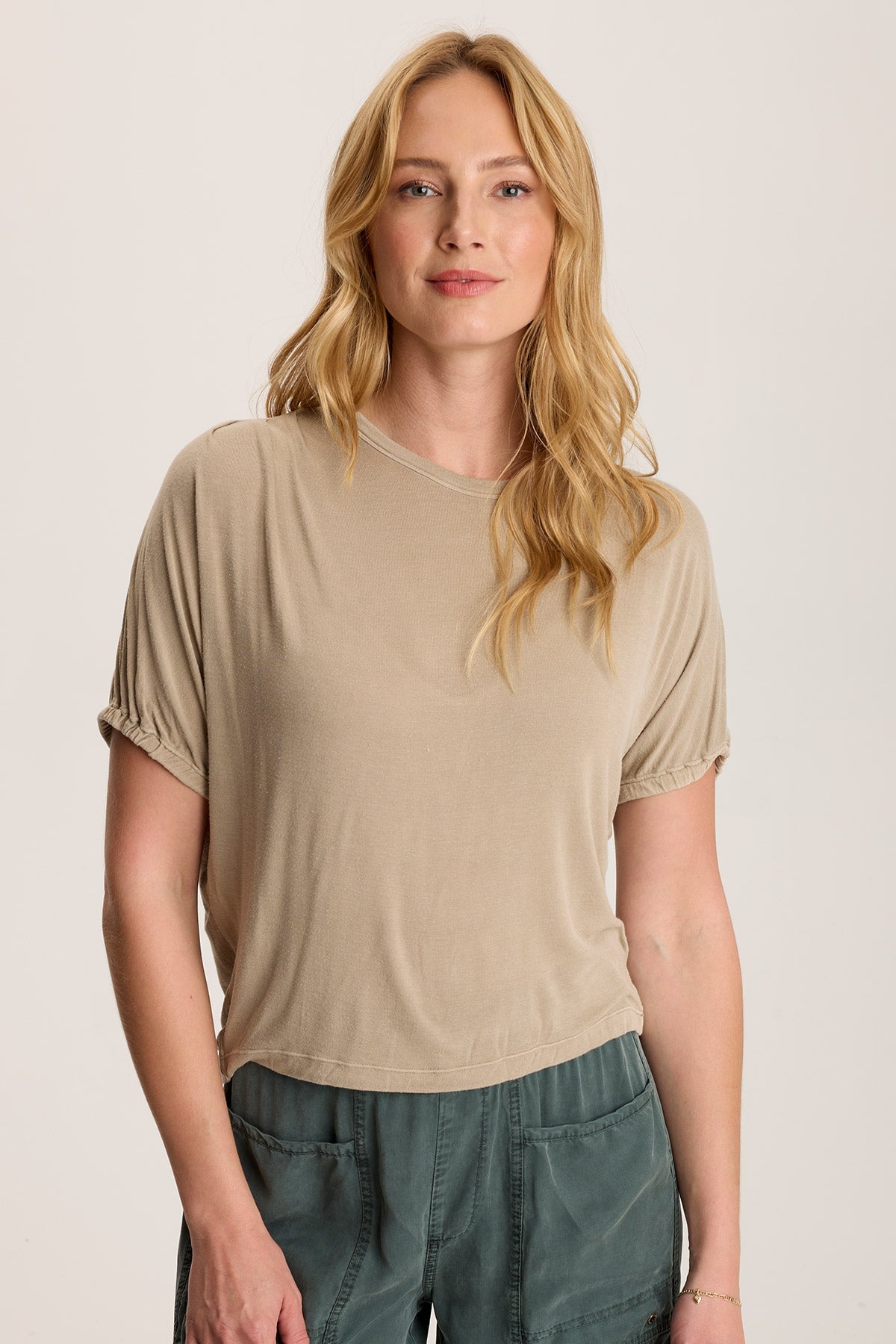 XCVI Valensi Soft Jersey Banded Sleeve Tee 