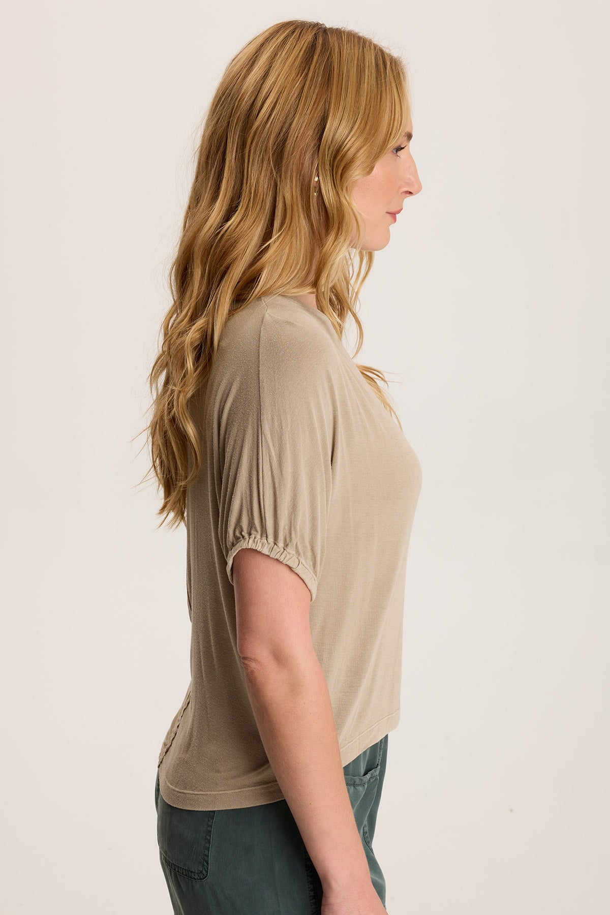 XCVI Valensi Soft Jersey Banded Sleeve Tee 