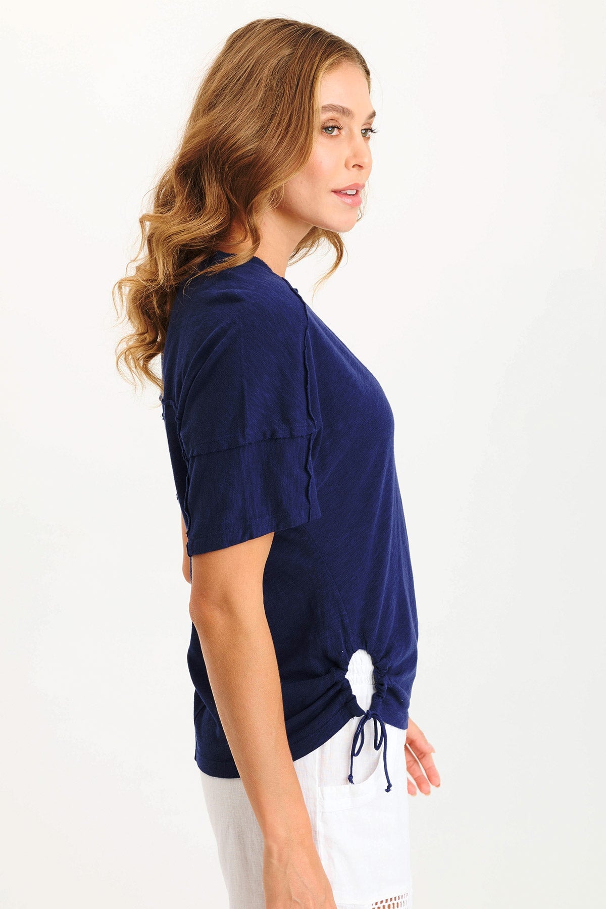 XCVI Siwa Jersey Split-Collar V-Neck Tank 