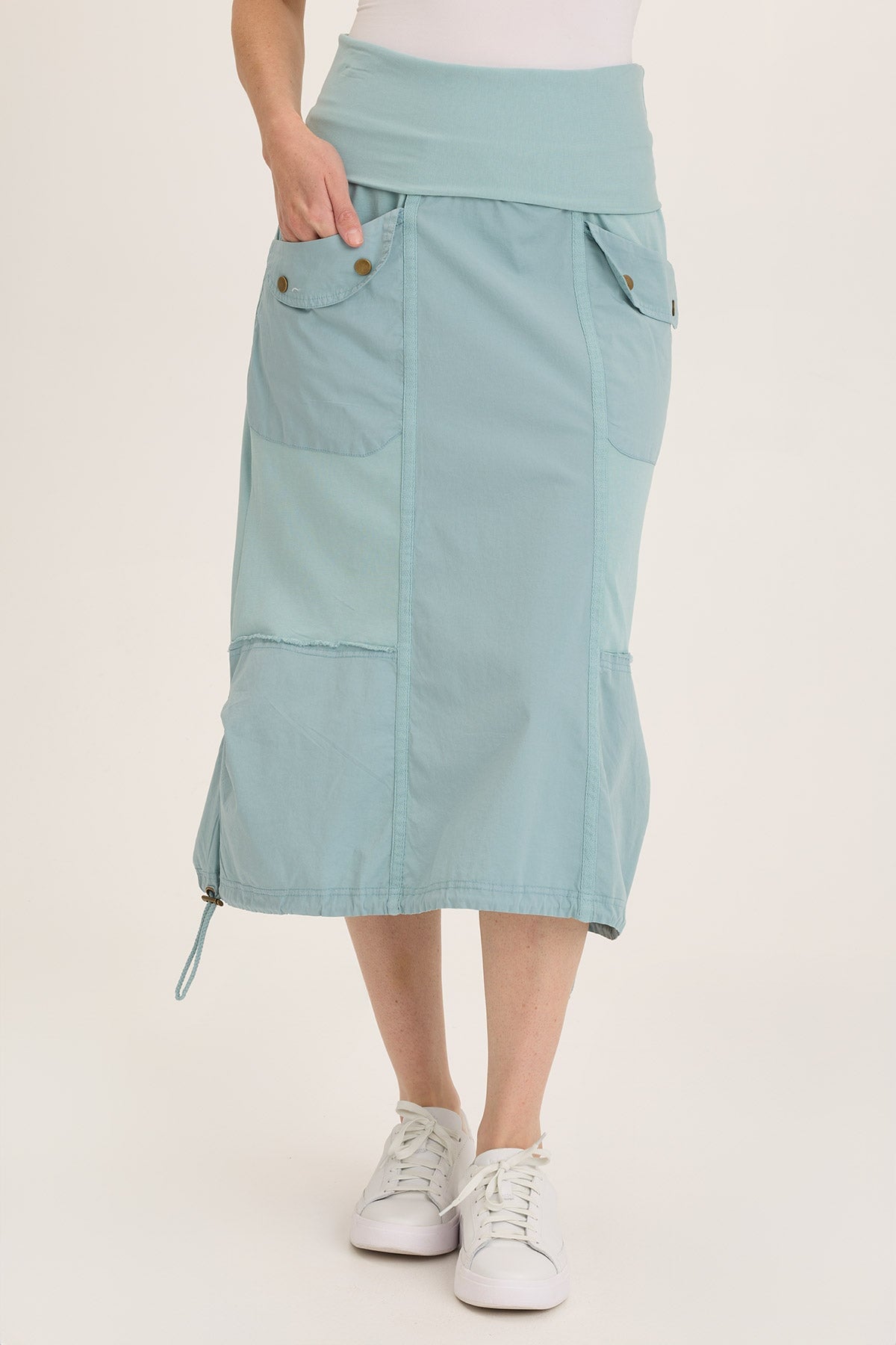 Wearables Marconi Cargo Cinch Bubble Hem Midi Skirt