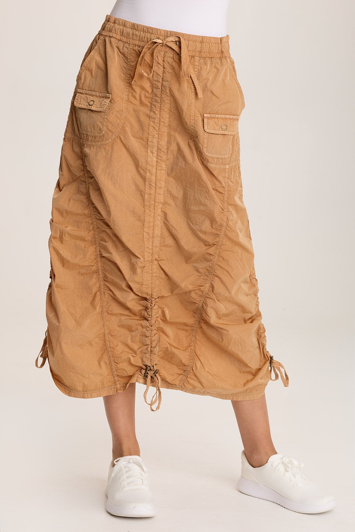 XCVI Zeno Ruched Sporty Cargo Skirt 