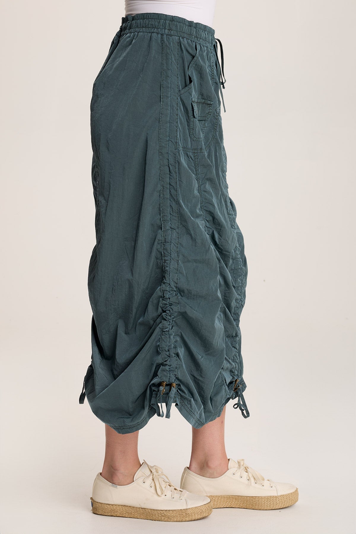 XCVI Zeno Ruched Sporty Cargo Skirt 