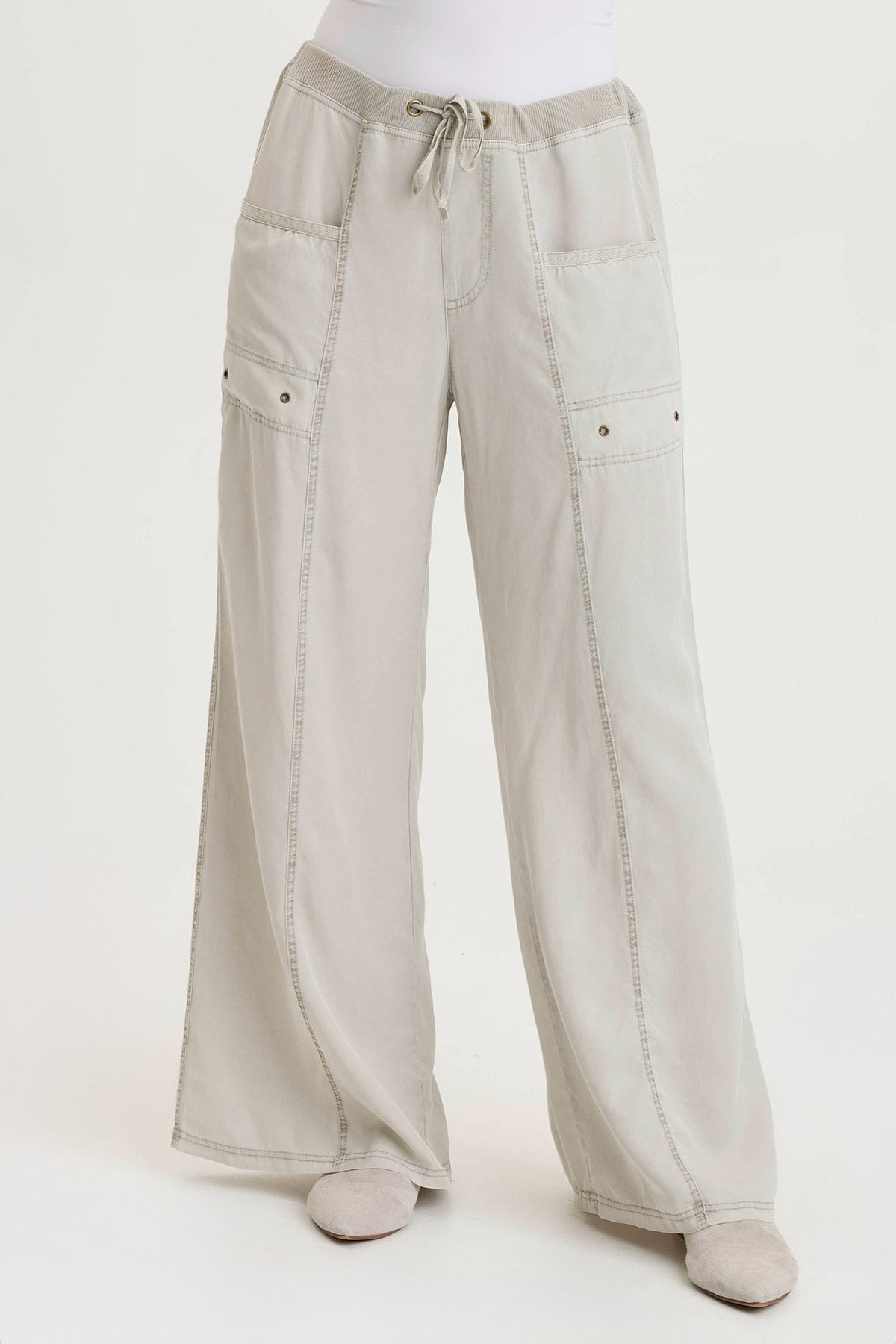 XCVI Tarla Twill Dropped Pocket Wide Leg Pant 