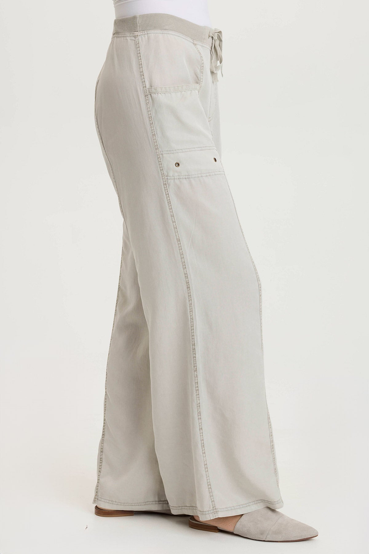 XCVI Tarla Twill Dropped Pocket Wide Leg Pant