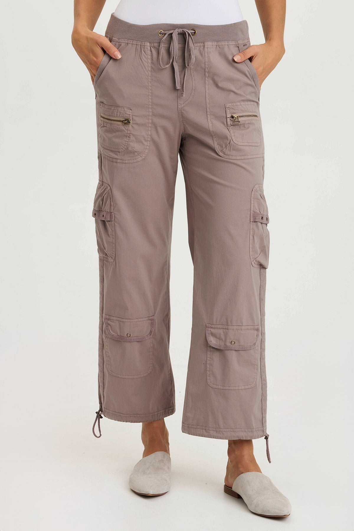 XCVI Langley Poplin Cinched Leg Cargo Pant 