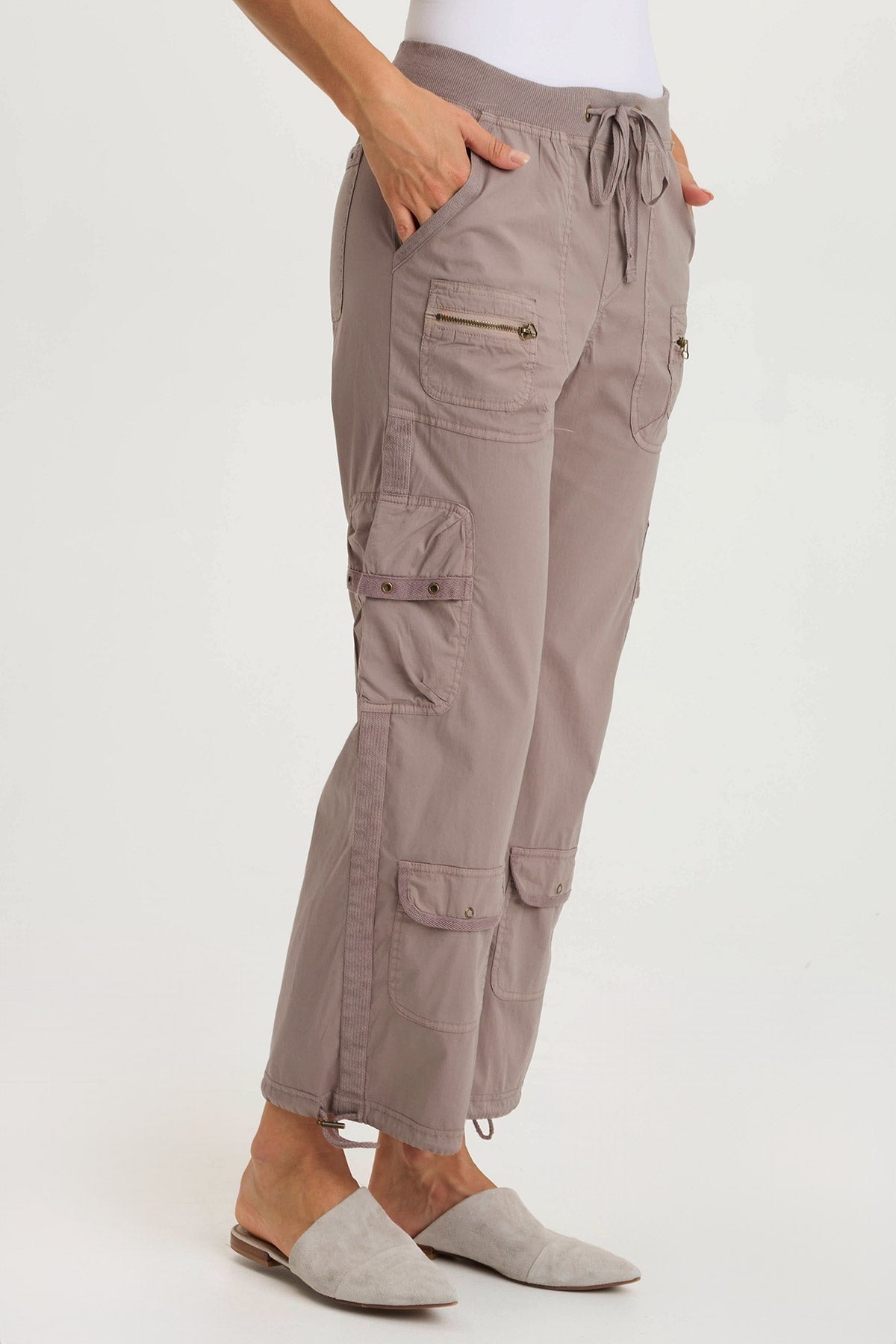 XCVI Langley Poplin Cinched Leg Cargo Pant 