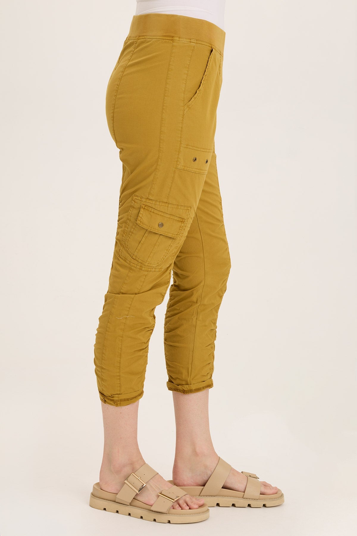 Wearables Tilton Stretch Poplin Ruched Skinny Pant