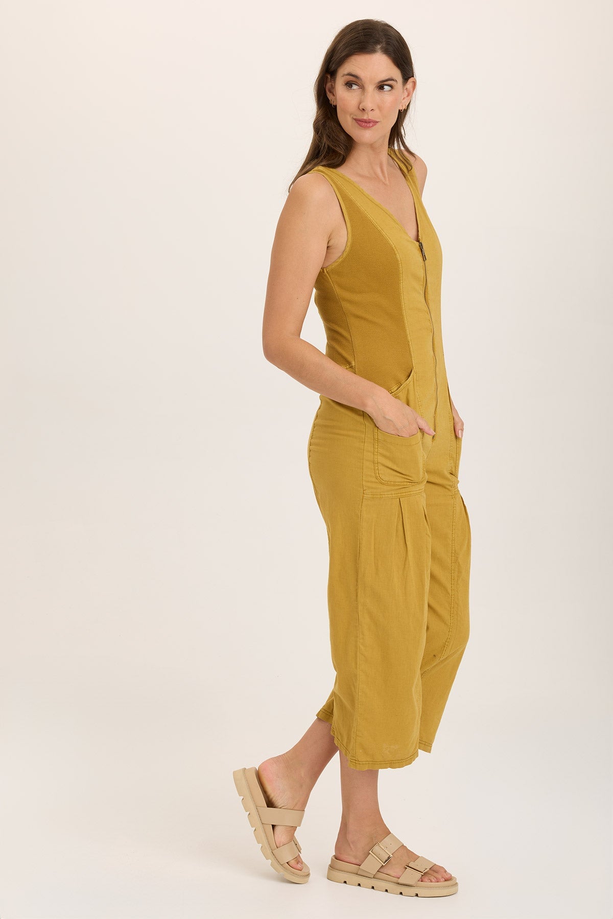 Wearables Linen Macgowan Wide Leg Zipper Jumpsuit 